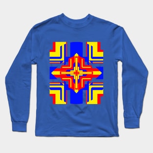 superman colored pattern #2 Long Sleeve T-Shirt